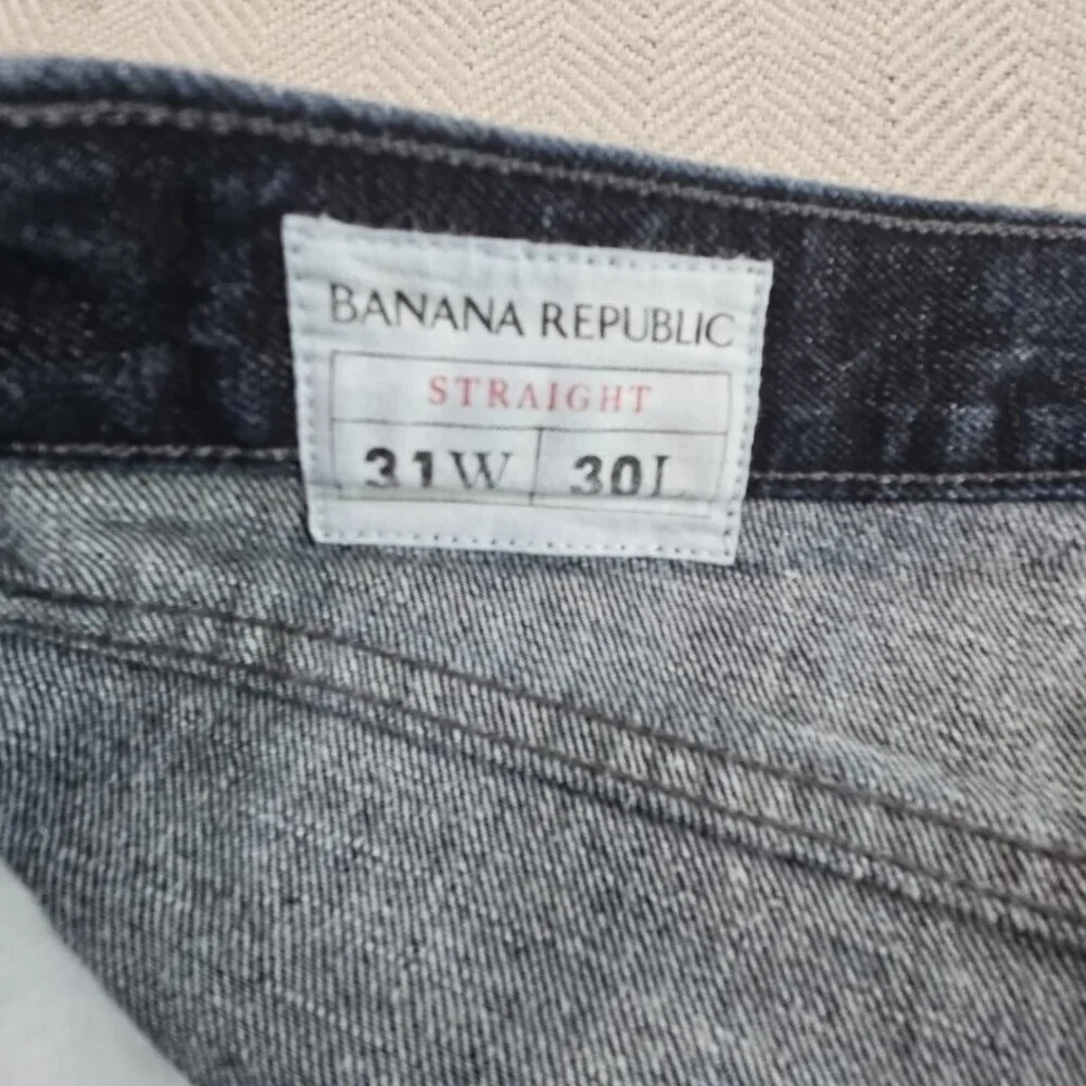 Banana Republic Jeans‎ Men's 31W 30L Dark Wash Straight Leg Classic Fit EUC LN